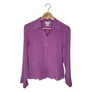 100% Silk Chiffon Blouse Size 8 (Fits like 6)
